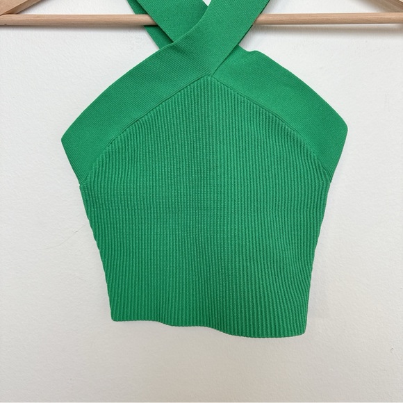 Aritzia Womens Xsmall Babaton Sculpt Knit Criss Cross Cropped Tank CN - Picture 4 of 10